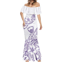 Aloha Hawaii Shaka Mermaid Dress Hang Loose Purple Version - Polynesian Pride