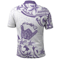 Aloha Hawaii Shaka Polo Shirt Hang Loose Purple Version - Polynesian Pride