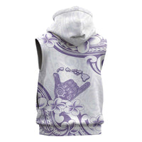 Aloha Hawaii Shaka Sleeveless Zip Hoodie Hang Loose Purple Version DT05