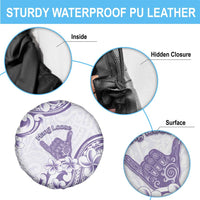 Aloha Hawaii Shaka Spare Tire Cover Hang Loose Purple Version - Polynesian Pride