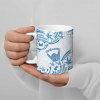 Aloha Hawaii Shaka Ceramic Mug Hang Loose Blue Version - Polynesian Pride