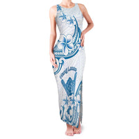 Aloha Hawaii Shaka Family Matching Tank Maxi Dress and Hawaiian Shirt Hang Loose Blue Version - Polynesian Pride