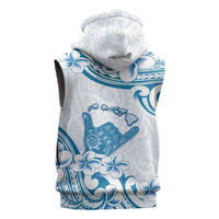 Aloha Hawaii Shaka Sleeveless Hoodie Hang Loose Blue Version - Polynesian Pride