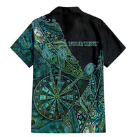 Personalised New Zealand Dart Family Matching Mermaid Dress and Hawaiian Shirt Maori Fern With Paua Shell - Polynesian Pride