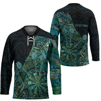 Personalised New Zealand Dart Hockey Jersey Maori Fern With Paua Shell - Polynesian Pride