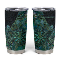 Personalised New Zealand Dart Tumbler Cup Maori Fern With Paua Shell - Polynesian Pride
