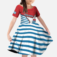 West Papua Morning Star Family Matching Summer Maxi Dress and Hawaiian Shirt One People One Soul DT05 Daughter's Dress Red - Polynesian Pride