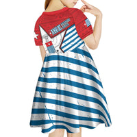 West Papua Morning Star Kid Short Sleeve Dress One People One Soul - Polynesian Pride