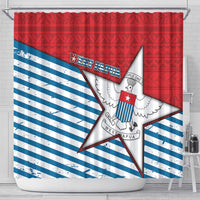 West Papua Morning Star Shower Curtain One People One Soul - Polynesian Pride