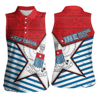 West Papua Morning Star Women Sleeveless Polo Shirt One People One Soul DT05 - Polynesian Pride