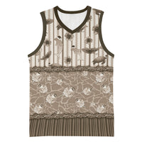 Hawaii Christmas In July Basketball Jersey Beige Mele Kalikimaka Sea Animals DT05 Unisex Beige - Polynesian Pride