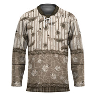 Hawaii Christmas In July Hockey Jersey Beige Mele Kalikimaka Sea Animals DT05 Unisex Beige - Polynesian Pride