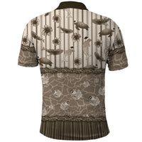 Hawaii Christmas In July Polo Shirt Beige Mele Kalikimaka Sea Animals DT05 - Polynesian Pride