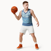 Hawaii Christmas In July Basketball Jersey Sky Blue Mele Kalikimaka Sea Animals DT05 - Polynesian Pride