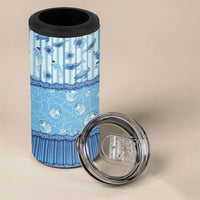 Hawaii Christmas In July 4 in 1 Can Cooler Tumbler Sky Blue Mele Kalikimaka Sea Animals DT05 - Polynesian Pride