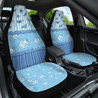 Hawaii Christmas In July Car Seat Cover Sky Blue Mele Kalikimaka Sea Animals DT05 One Size Blue - Polynesian Pride