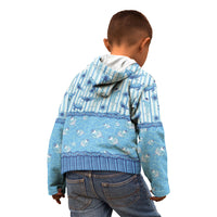Hawaii Christmas In July Kid Hoodie Sky Blue Mele Kalikimaka Sea Animals DT05 - Polynesian Pride