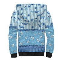 Hawaii Christmas In July Sherpa Hoodie Sky Blue Mele Kalikimaka Sea Animals DT05 - Polynesian Pride