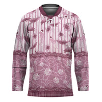 Hawaii Christmas In July Hockey Jersey Dusty Pink Mele Kalikimaka Sea Animals DT05 Unisex Pink - Polynesian Pride