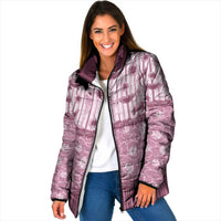 Hawaii Christmas In July Padded Jacket Dusty Pink Mele Kalikimaka Sea Animals