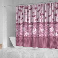 Hawaii Christmas In July Shower Curtain Dusty Pink Mele Kalikimaka Sea Animals DT05 - Polynesian Pride