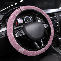 Hawaii Christmas In July Steering Wheel Cover Dusty Pink Mele Kalikimaka Sea Animals DT05 Universal Fit Pink - Polynesian Pride