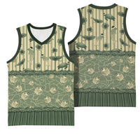 Hawaii Christmas In July Basketball Jersey Olive Green Mele Kalikimaka Sea Animals DT05 - Polynesian Pride