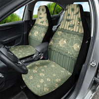 Hawaii Christmas In July Car Seat Cover Olive Green Mele Kalikimaka Sea Animals DT05 - Polynesian Pride