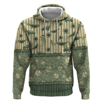 Hawaii Christmas In July Hoodie Olive Green Mele Kalikimaka Sea Animals DT05 Pullover Hoodie Green - Polynesian Pride