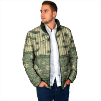 Hawaii Christmas In July Padded Jacket Olive Green Mele Kalikimaka Sea Animals
