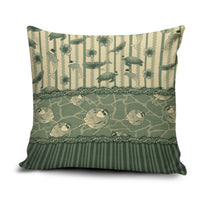 Hawaii Christmas In July Pillow Cover Olive Green Mele Kalikimaka Sea Animals