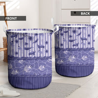 Hawaii Christmas In July Laundry Basket Amethyst Purple Mele Kalikimaka Sea Animals