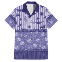 Hawaii Christmas In July Family Matching Off Shoulder Maxi Dress and Hawaiian Shirt Amethyst Purple Mele Kalikimaka Sea Animals DT05 Dad's Shirt - Short Sleeve Purple - Polynesian Pride