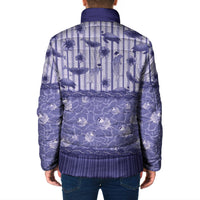Hawaii Christmas In July Padded Jacket Amethyst Purple Mele Kalikimaka Sea Animals