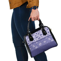 Hawaii Christmas In July Shoulder Handbag Amethyst Purple Mele Kalikimaka Sea Animals