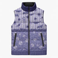 Hawaii Christmas In July Sleeveless Puffer Jacket Amethyst Purple Mele Kalikimaka Sea Animals DT05 Unisex Purple - Polynesian Pride
