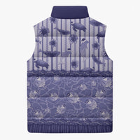 Hawaii Christmas In July Sleeveless Puffer Jacket Amethyst Purple Mele Kalikimaka Sea Animals DT05 - Polynesian Pride