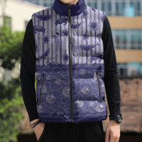 Hawaii Christmas In July Sleeveless Puffer Jacket Amethyst Purple Mele Kalikimaka Sea Animals DT05 - Polynesian Pride