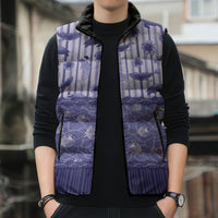 Hawaii Christmas In July Sleeveless Puffer Jacket Amethyst Purple Mele Kalikimaka Sea Animals DT05 - Polynesian Pride