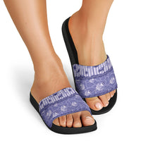 Hawaii Christmas In July Slide Sandals Amethyst Purple Mele Kalikimaka Sea Animals DT05 - Polynesian Pride
