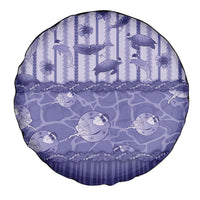 Hawaii Christmas In July Spare Tire Cover Amethyst Purple Mele Kalikimaka Sea Animals DT05 - Polynesian Pride