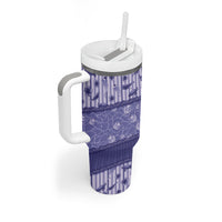 Hawaii Christmas In July Tumbler With Handle Amethyst Purple Mele Kalikimaka Sea Animals DT05 - Polynesian Pride