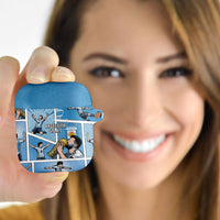 Argentina Football AirPods Case Goat Comic Style Sun Of May