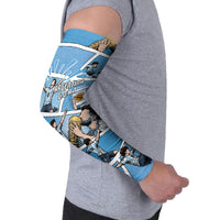 Custom Argentina Football Arm Sleeves Goat Comic Style Sun Of May