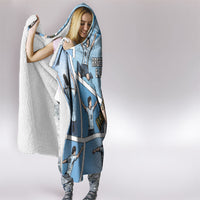 Argentina Football Hooded Blanket Goat Comic Style Sun Of May