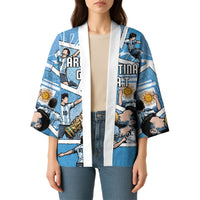 Custom Argentina Football Kimono Goat Comic Style Sun Of May