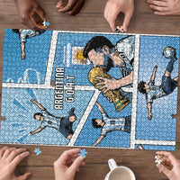 Argentina Football Puzzle Goat Comic Style Sun Of May