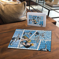 Argentina Football Puzzle Goat Comic Style Sun Of May