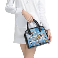 Argentina Football Shoulder Handbag Goat Comic Style Sun Of May