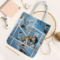 Argentina Football Tote Bag Goat Comic Style Sun Of May